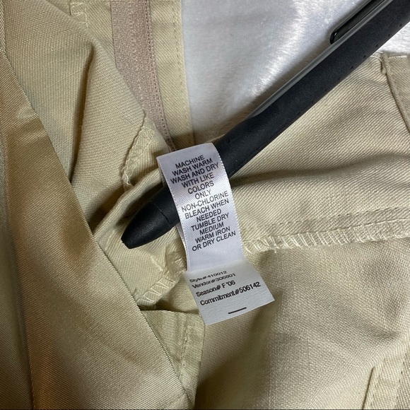 Banana Republic Martin Fit Cotton Linen Blend Khaki Shorts Petite - Picture 7 of 7
